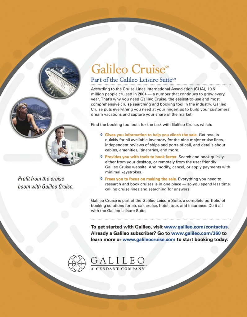 Galileo Cruise Sell Sheet